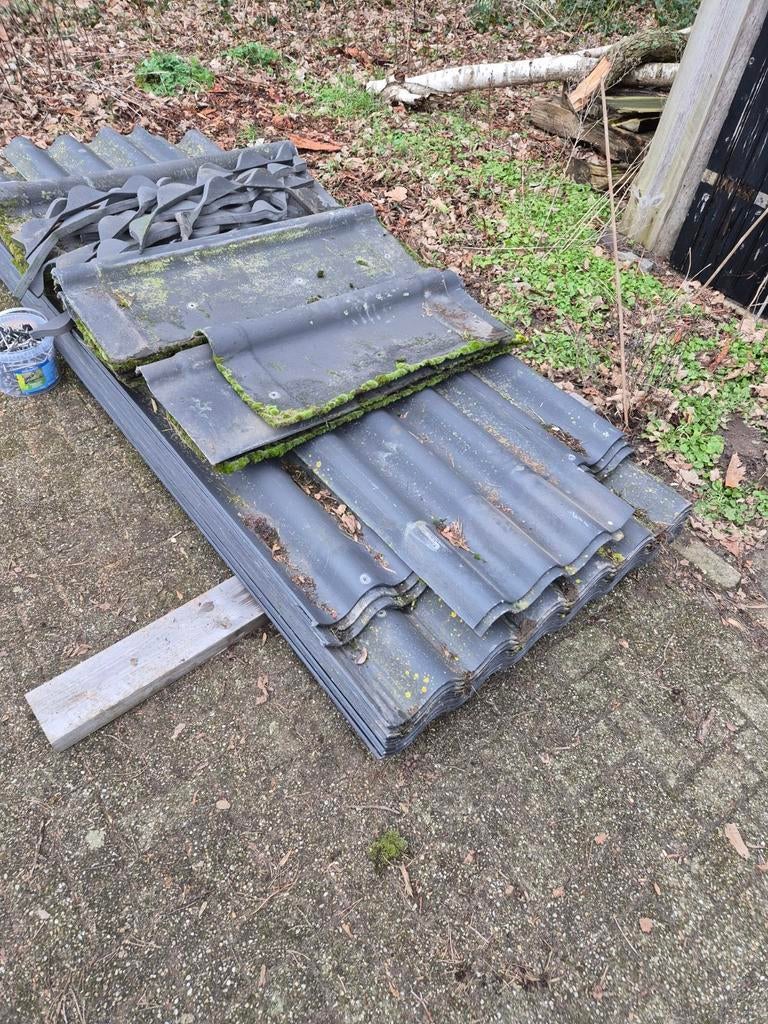 Eternit dakplaten - Golfplaten voor dakbedekking, Overige materialen, Gebruikt, Ophalen of Verzenden, 15 m² of meer