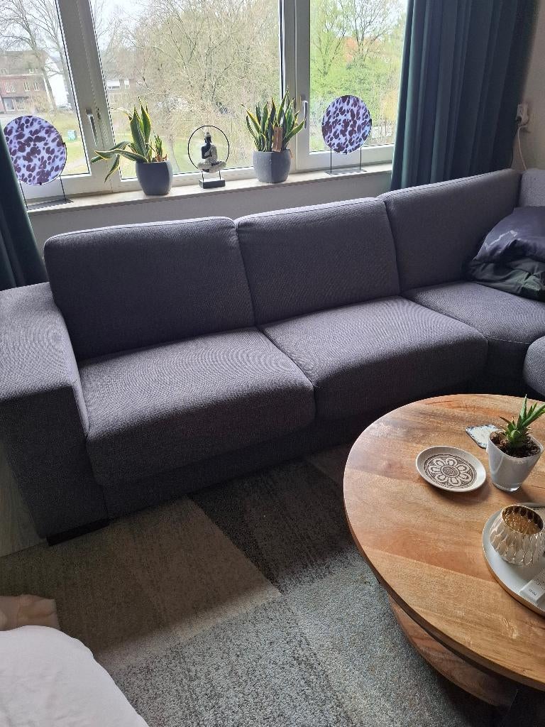 Hoekbank grijs, Ophalen, Gebruikt, Stof, 2.30 bij 2.70 90 cm diep