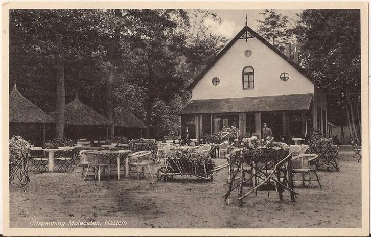 Hattem Uitspanning Molecaten 1934 Uitg. Westerbeek, Verzamelen, Ansichtkaarten | Nederland, Gelopen, Gelderland, 1920 tot 1940