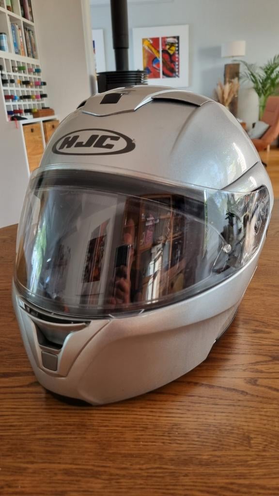 HJC helm maat XS, zgan met pinlock en zonnevizi, Motoren, Ophalen of Verzenden, Tweedehands, Integraalhelm, HJC