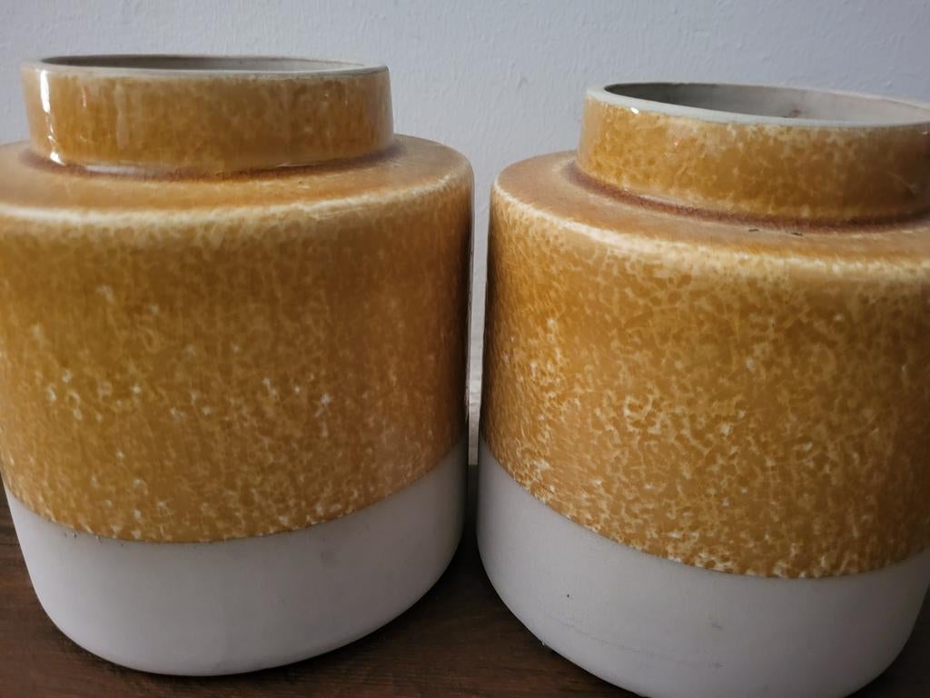 Leuke bloempotten, Tuin en Terras, Rond, Ophalen of Verzenden, Aardewerk, Minder dan 40 cm