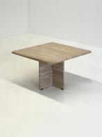 Vierkante vintage travertin salontafel, Antiek en Kunst, Ophalen