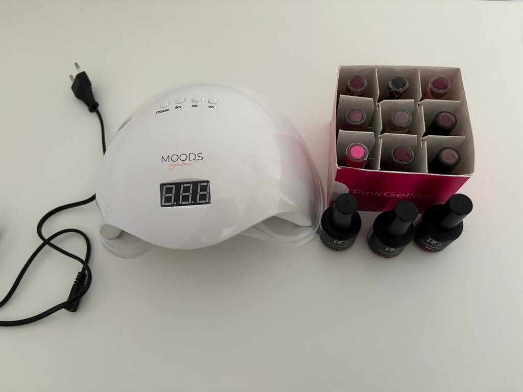 Complete set Pink Gellac., Sieraden, Tassen en Uiterlijk, Uiterlijk | Cosmetica en Make-up, Ophalen, Overige kleuren, Zo goed als nieuw