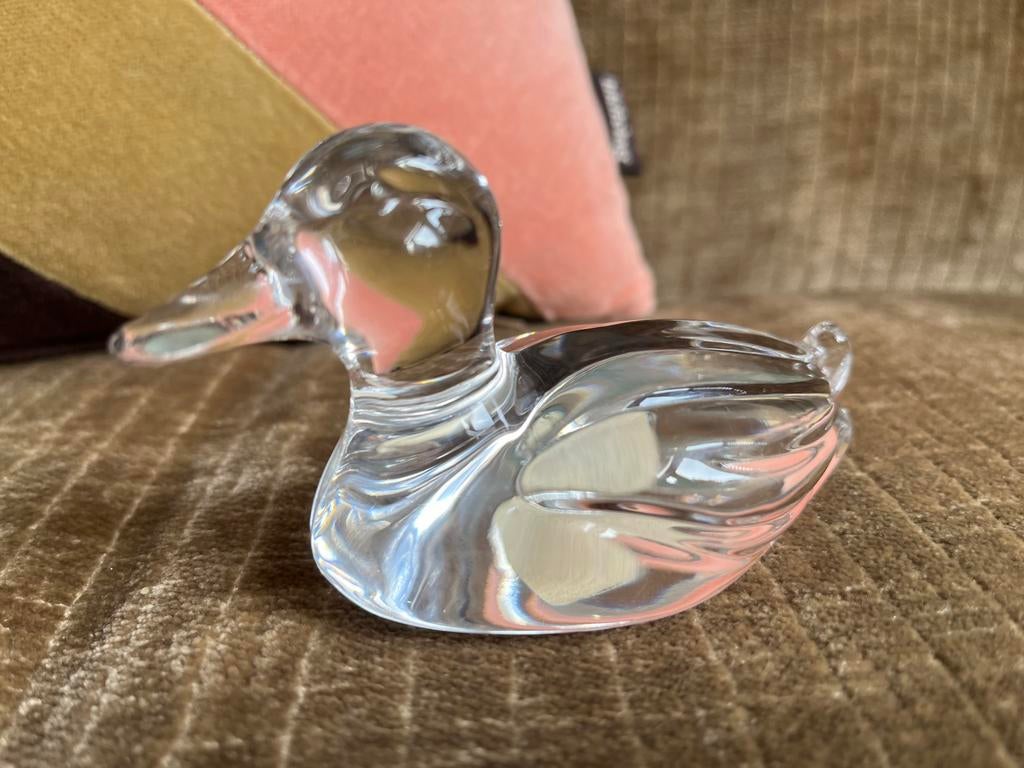 Vintag kristallen eend decoratie presse papier, Antiek en Kunst, Antiek | Glas en Kristal, Ophalen