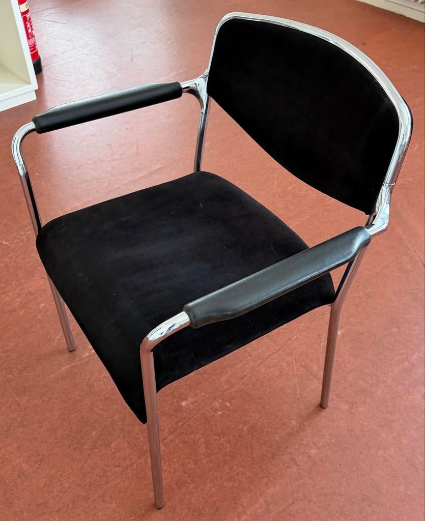 Gijs van der Sluis Model 60 stoel, Ophalen, Zwart, Metaal, Eén