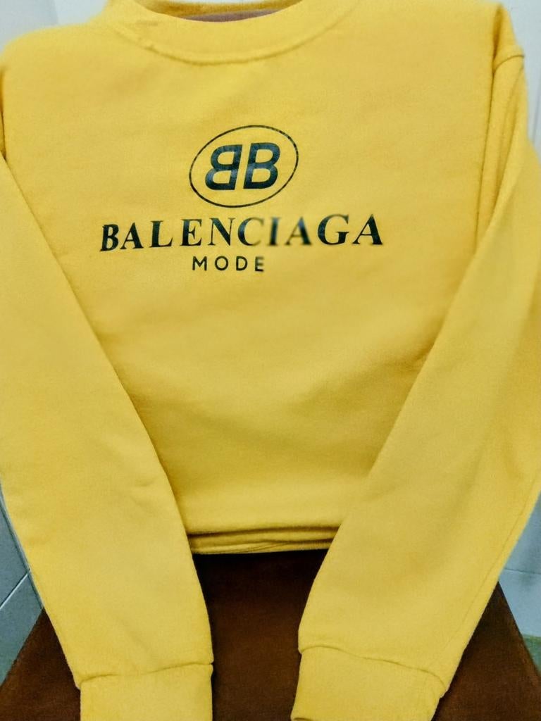 Balenciaga sweatshirt geel, Balenciaga, Geel, Ophalen of Verzenden, Zo goed als nieuw