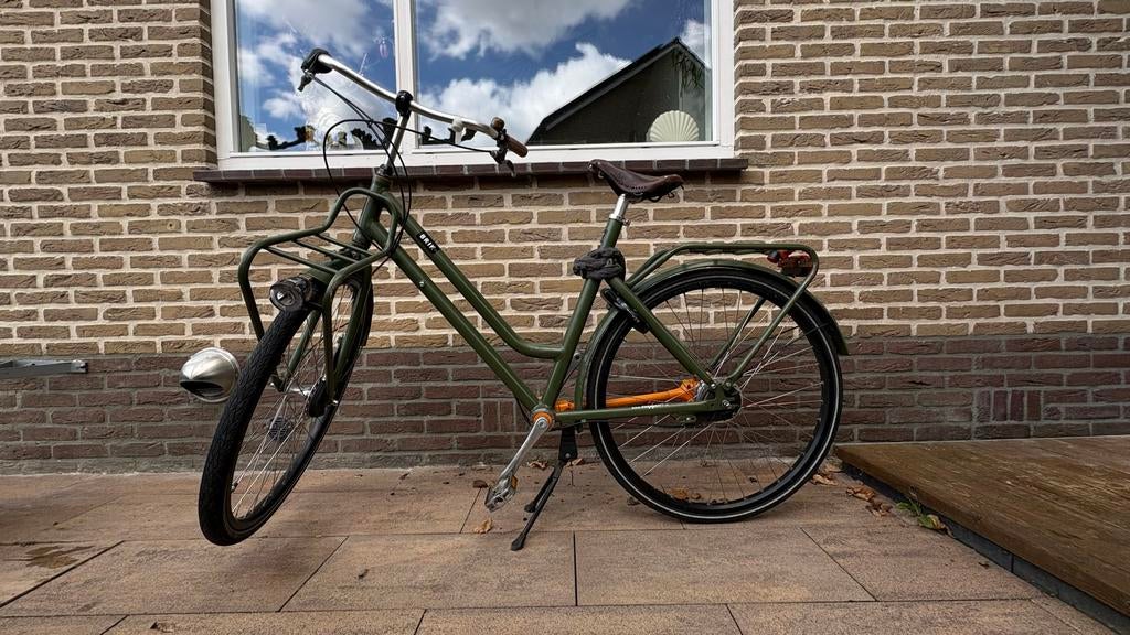 Brik Stadsfiets met Cardanas - Legergroen, Versnellingen, Ophalen, Overige merken, 53 tot 56 cm