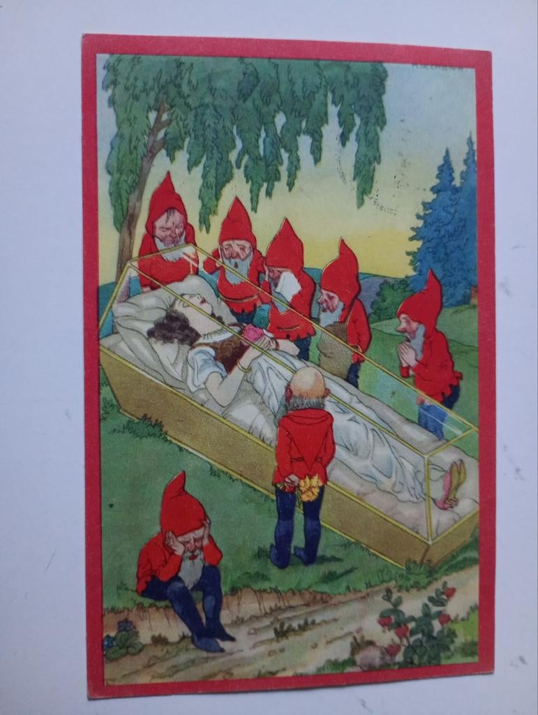 Sprookjeskaart Sneeuwwitje 1943, Ophalen of Verzenden, 1940 tot 1960, Gelopen, Overige thema's