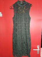 Feestjurk donkergroen kant Maat M, Galajurk, Maat 42/44 (L), Ophalen of Verzenden, Zo goed als nieuw