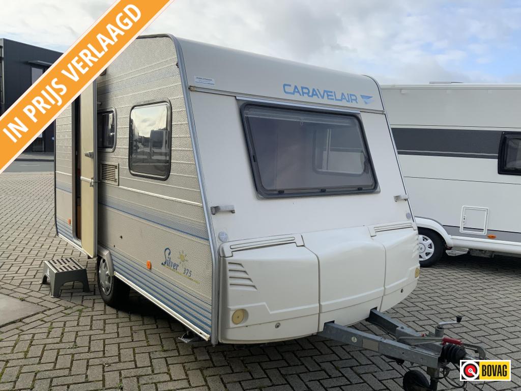 Caravelair Silver 375 Zondag 19 april open, Dwarsbed, 500 - 750 kg, Kachel, Caravelair