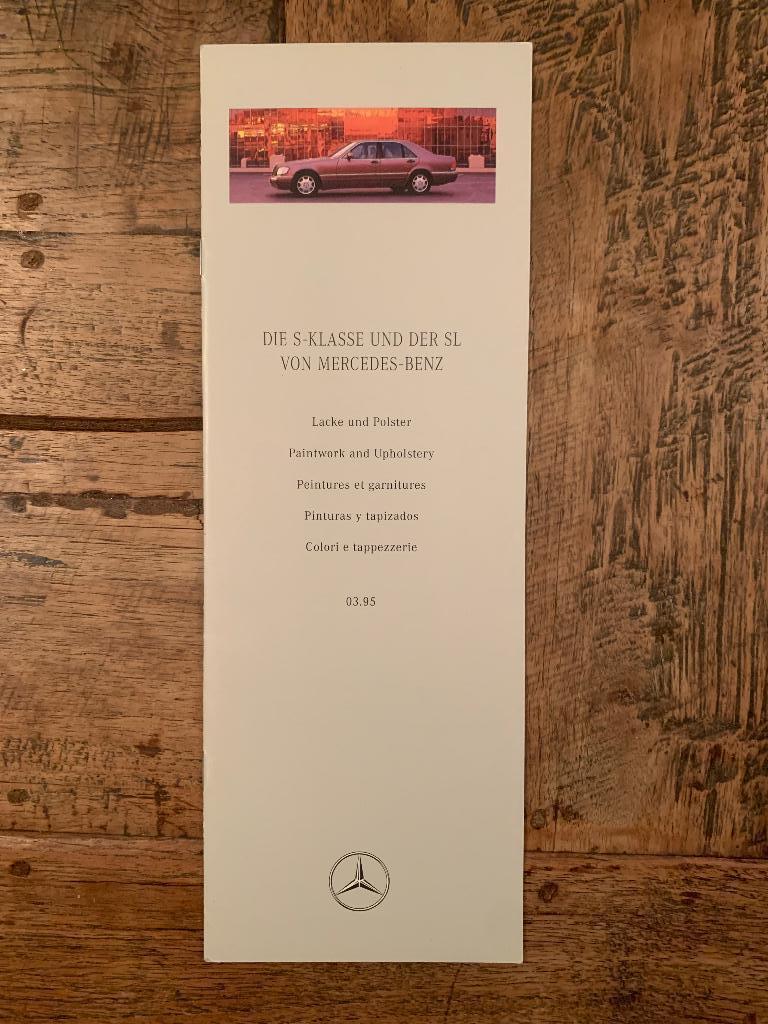 Kleuren folder, brochure Mercedes-Benz S-klasse W140 1995, Nieuw, Mercedes-Benz, Mercedes, Ophalen of Verzenden