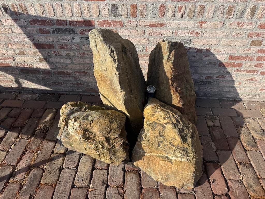 Zwerf keien 4st, Tuin en Terras, Grind, Keien en Split, Ophalen of Verzenden, Gebruikt, Beige, Kei