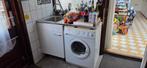 Keukenblokje (1/2 jr oud), met wasbak, wasmachine ombouw,, Ophalen, 100 tot 150 cm, Wit, Zo goed als nieuw