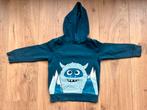 Blauwe capuchon trui maat 116 met monster print, Kinderen en Baby's, Kinderkleding | Maat 116, Ophalen, Gebruikt, Jongen of Meisje