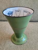 Vintage Edy Resada Groen Emaille Maatbeker / gouden bies, Antiek en Kunst, Antiek | Emaille, Ophalen of Verzenden