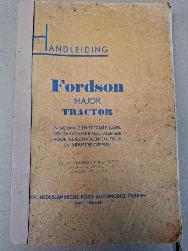 Werkplaats boek Nederlands fordson e27n, Ophalen of Verzenden