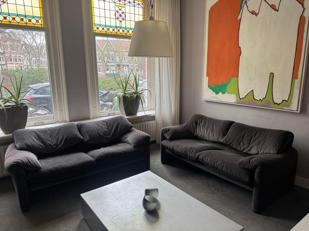 Cassina Maralunga 2-zits bank 1250€ P.S.(2 stuks), Modern design, Gebruikt, 150 tot 200 cm, Tweepersoons