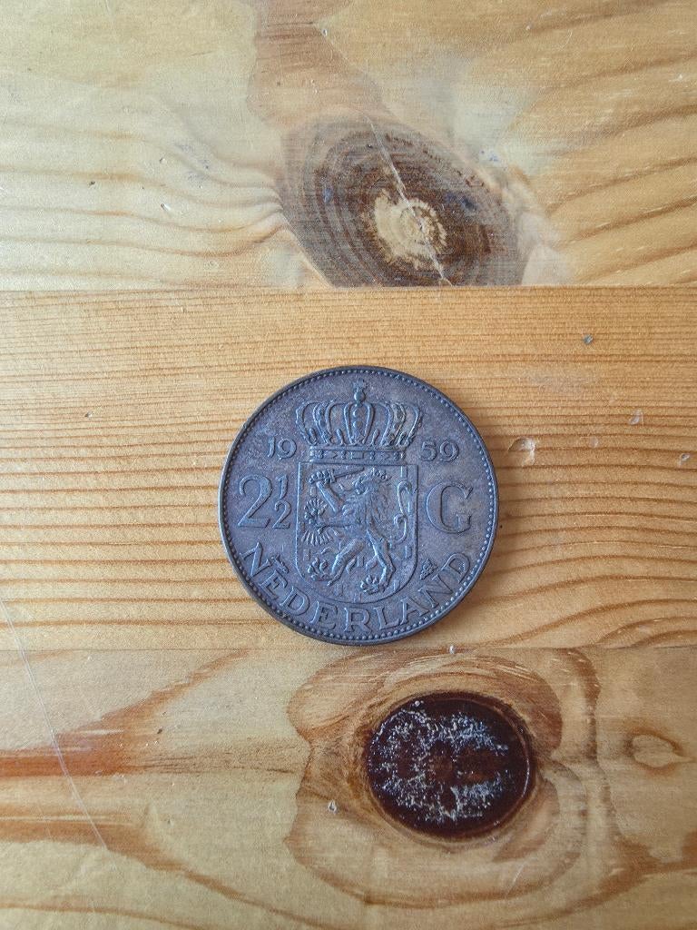 Zilveren Juliana rijksdaalder 1959, Postzegels en Munten, Munten | Nederland, Koningin Juliana, Verzenden, Zilver, Losse munt