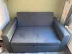 Donkergrijze slaapbank, Ophalen, Gebruikt, Tweepersoons, 140 cm