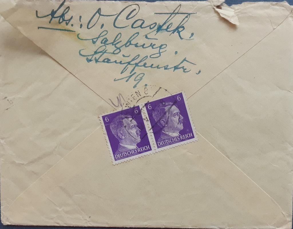 Deutsches Reich Envelop 1942, Postzegels en Munten, Ophalen of Verzenden, Envelop