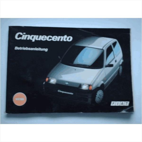 Fiat Cinquecento Instructieboekje 1994 #3 Duits, Ophalen of Verzenden