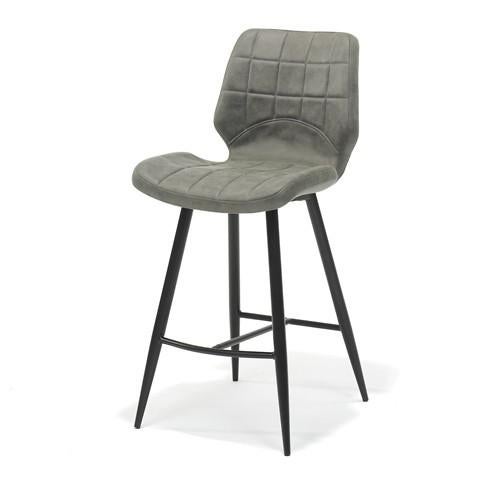 Barkruk Borgo stof soft steel | Webshop, Huis en Inrichting, Barkrukken, Nieuw, 60 tot 90 cm, Metaal, 1 kruk, Met voetsteun, Ophalen of Verzenden