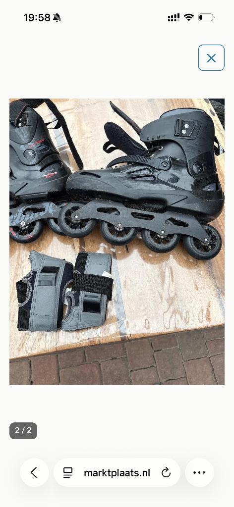 Skeelers maat 47 met beschermset, Sport en Fitness, Skeelers, Overige merken, Gebruikt, Overige typen, Kinderen