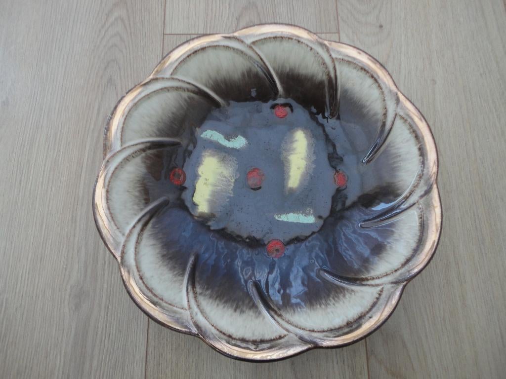 Retro vintage West Germany keramische fat lava schaal 557/29, Ophalen of Verzenden, Huis en Inrichting