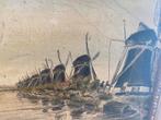 Schilderij kinderdijk molens, Antiek en Kunst, Kunst | Schilderijen | Klassiek, Ophalen of Verzenden