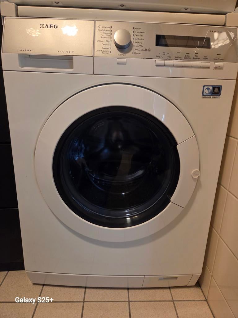 AEG wasmachine, Ophalen, Zo goed als nieuw, 1600 toeren of meer, 85 tot 90 cm