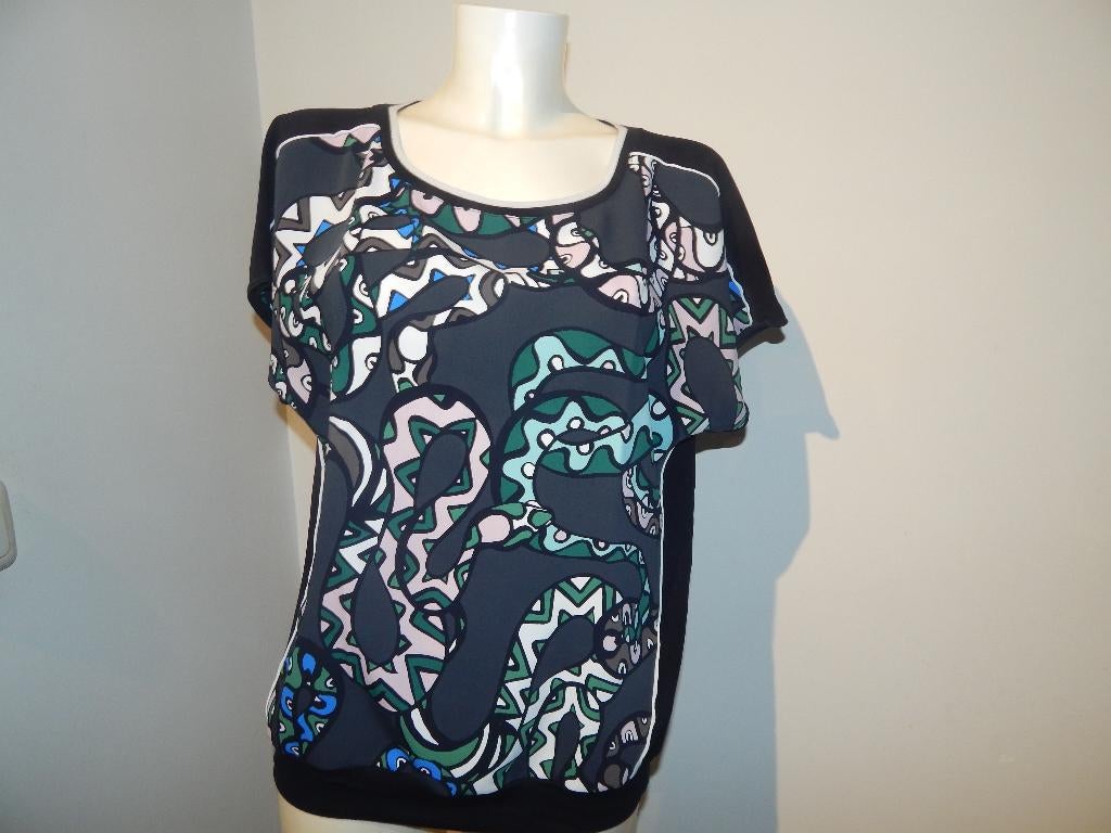 Marccain baggy shirt oversized aparte print kleuren N3