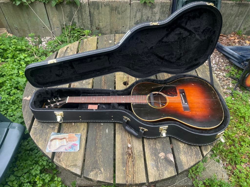 Gibson LG-1 jaren ’50 – Baxendale conversie, Ophalen of Verzenden, Zo goed als nieuw, Western- of Steelstringgitaar