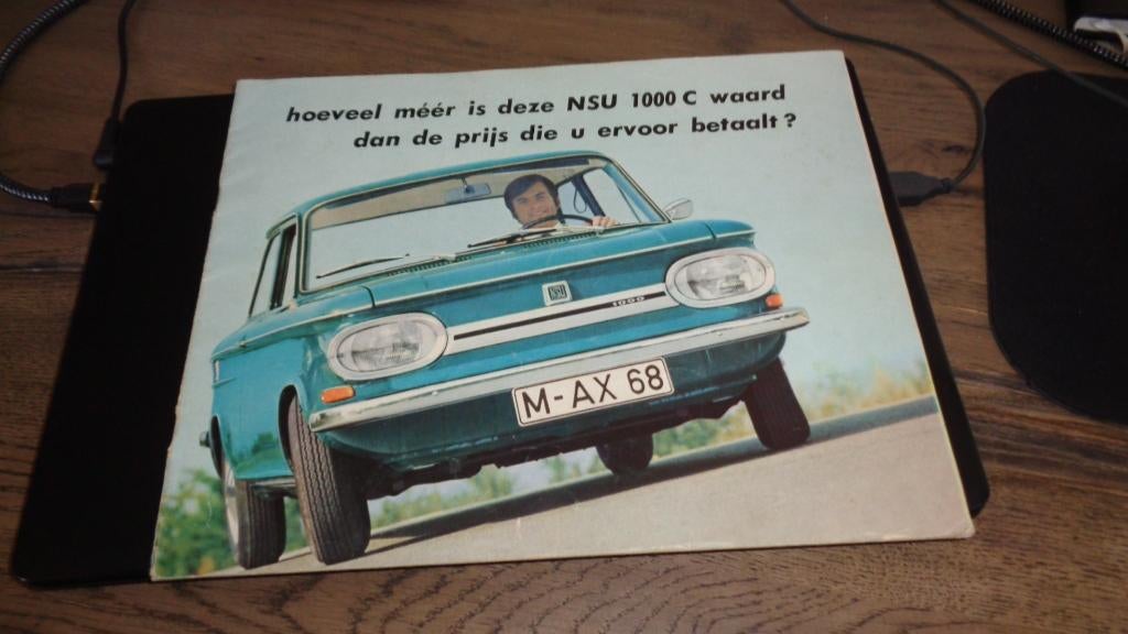 Folder NSU 1000 C, Verzenden, Gelezen, Overige merken