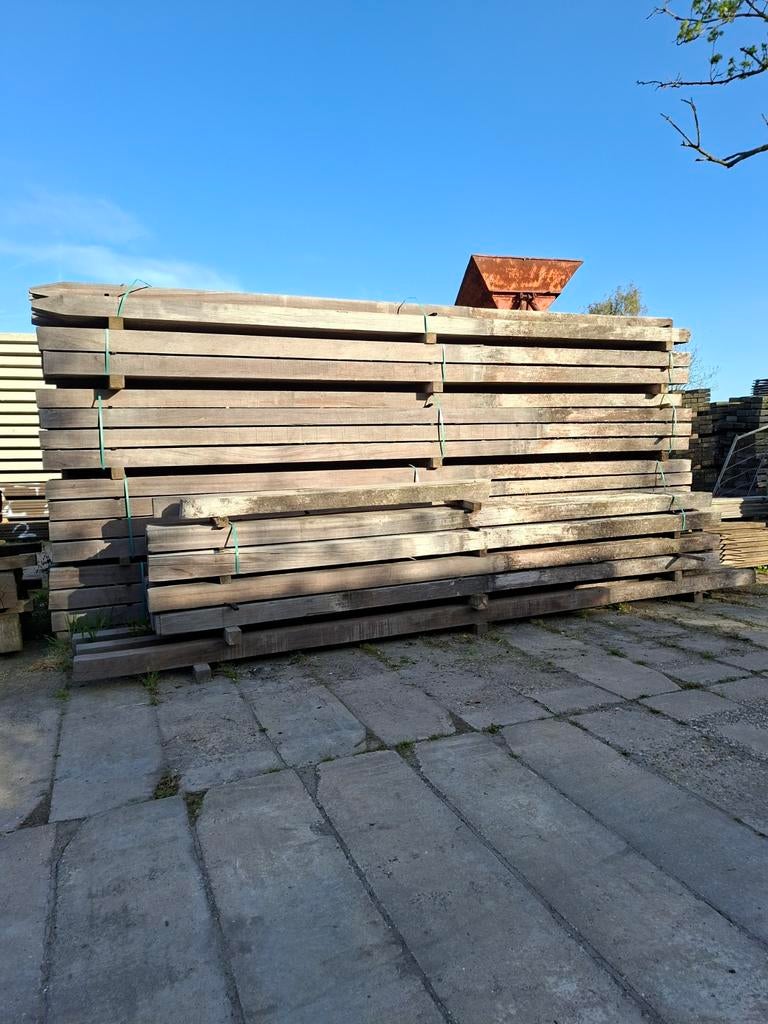 Azobé palen | azobé balken | meerpalen, Gebruikt, Palen, Ophalen of Verzenden, Hardhout