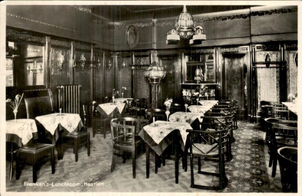 Haarlem - Lunchroom - Interieur, Ophalen of Verzenden, 1920 tot 1940, Ongelopen, Noord-Holland