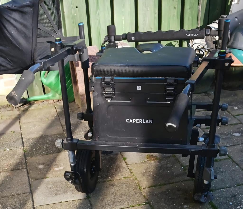 Caperlan viskist met wielen en accessoires, Watersport en Boten, Hengelsport | Algemeen, Ophalen of Verzenden, Gebruikt, Overige typen