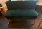 Velvet groen bankje, Huis en Inrichting, Ophalen, Tweepersoons, 75 tot 100 cm, Zo goed als nieuw