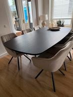 Nieuwe eettafel Deens ovaal met 6 nieuwe eetkamer stoelen, Ophalen, Nieuw, 4 tot 6 stoelen