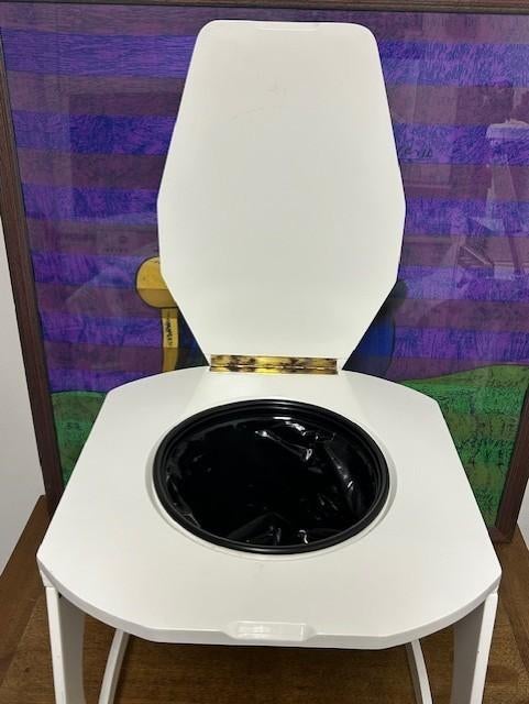 nooit gebruikt uniek inklapbaar houten camper/campingtoilet, Ophalen of Verzenden, Nieuw