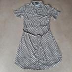 Mi Piace Travelstof Jurk Wit met Donkerblauwe Print Maat M, Maat 38/40 (M), Mi Piace, Wit, Ophalen of Verzenden