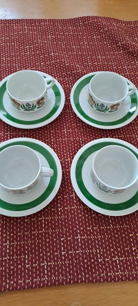 Retro 4 kop en schotel villeroy boch, Antiek en Kunst, Ophalen of Verzenden