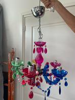 Kleurrijke Kroonluchter - 5 kleuren, Huis en Inrichting, Lampen | Kroonluchters, Ophalen, Gebruikt, Metaal