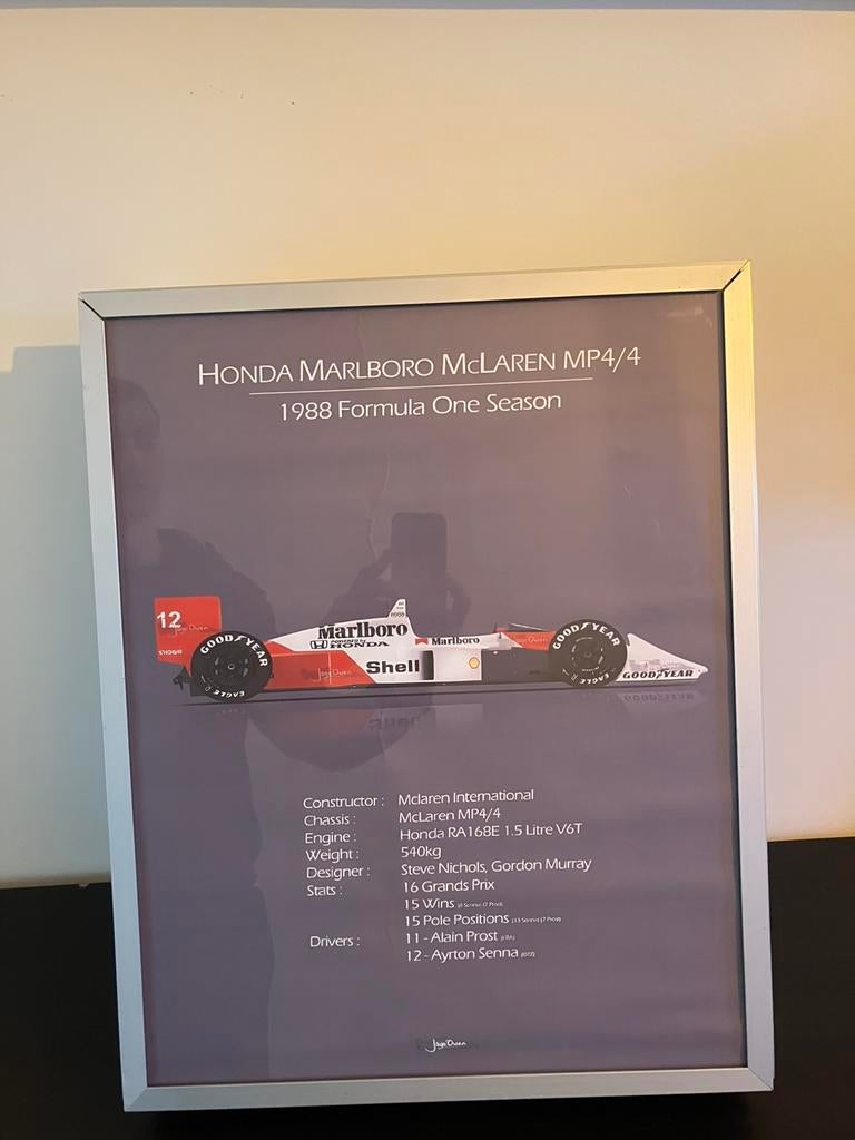 Lichtbak Honda Ayrton Senna F1, Ophalen of Verzenden, Zo goed als nieuw, Lichtbak of (neon) lamp