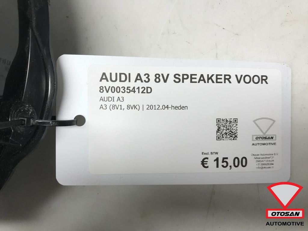 Audi A3 8V Speaker Voor 8V0035415D, Gebruikt, AUDI AG, Auto-Union-Strasse 1
85045  Ingolstadt, DE, Kundenbetreuung@audi.de