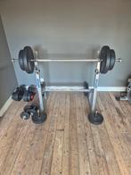 Halterset met gewichten en haltersteun Kettler, Ophalen, Gebruikt, Rug, Halterset