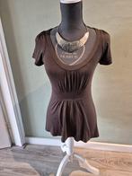 Zara Basic Collection Bruine Top met Korte Mouwen Maat S, Kleding | Dames, T-shirts, Bruin, Zara, Ophalen of Verzenden, Zo goed als nieuw