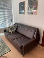 Bank slaapbank retro skai-leder goede staat, Huis en Inrichting, Banken | Sofa's en Chaises Longues, 150 tot 200 cm, Tweepersoons