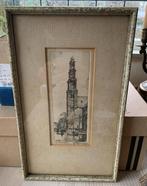 Gesigneerde ets van H.E. Roodenburg - Westertoren Amsterdam, Ophalen of Verzenden