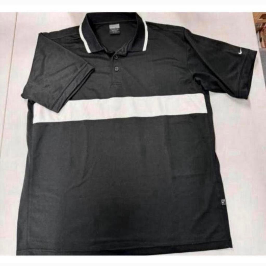 Origineel Vintage Nike Poloshirt polo-t-shirt L tennis sport, Kleding | Heren, Maat 52/54 (L), Zwart, Ophalen of Verzenden, Zo goed als nieuw