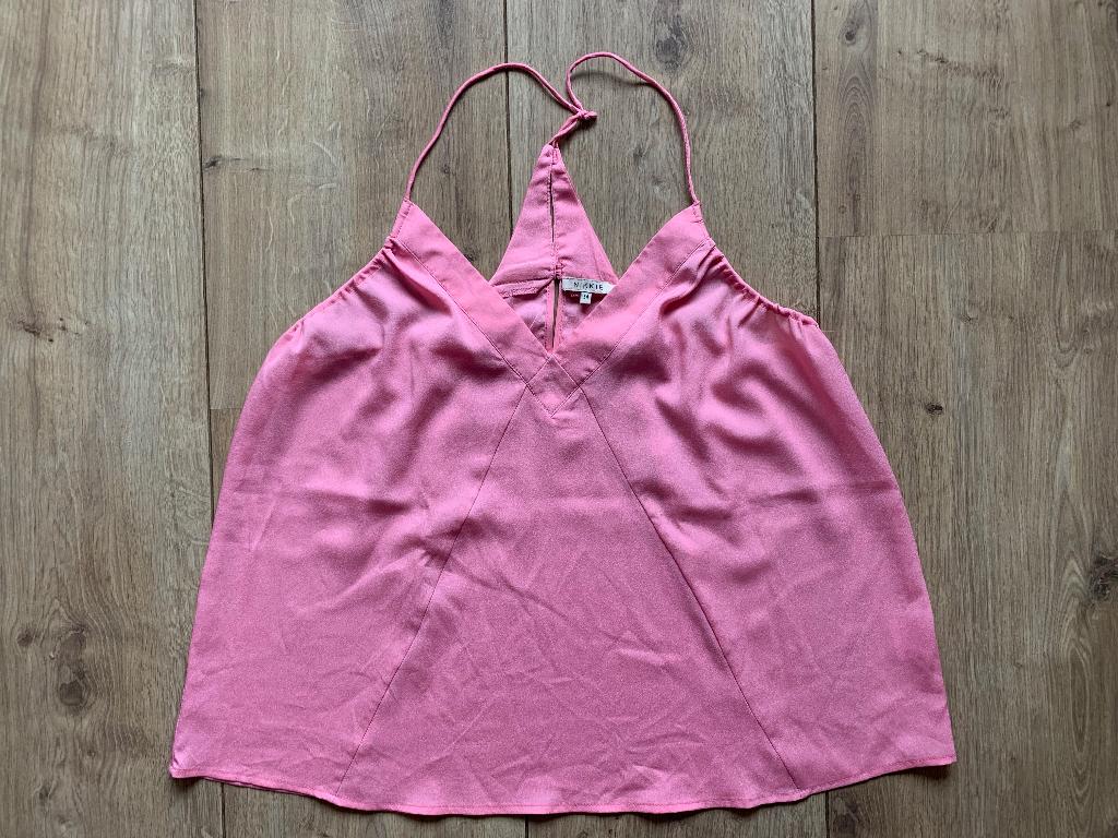 Z.g.a.n. Roze, wijde top van Nikkie, maat 34, straptop, Kleding | Dames, Tops, Ophalen of Verzenden, Zo goed als nieuw, Nikkie